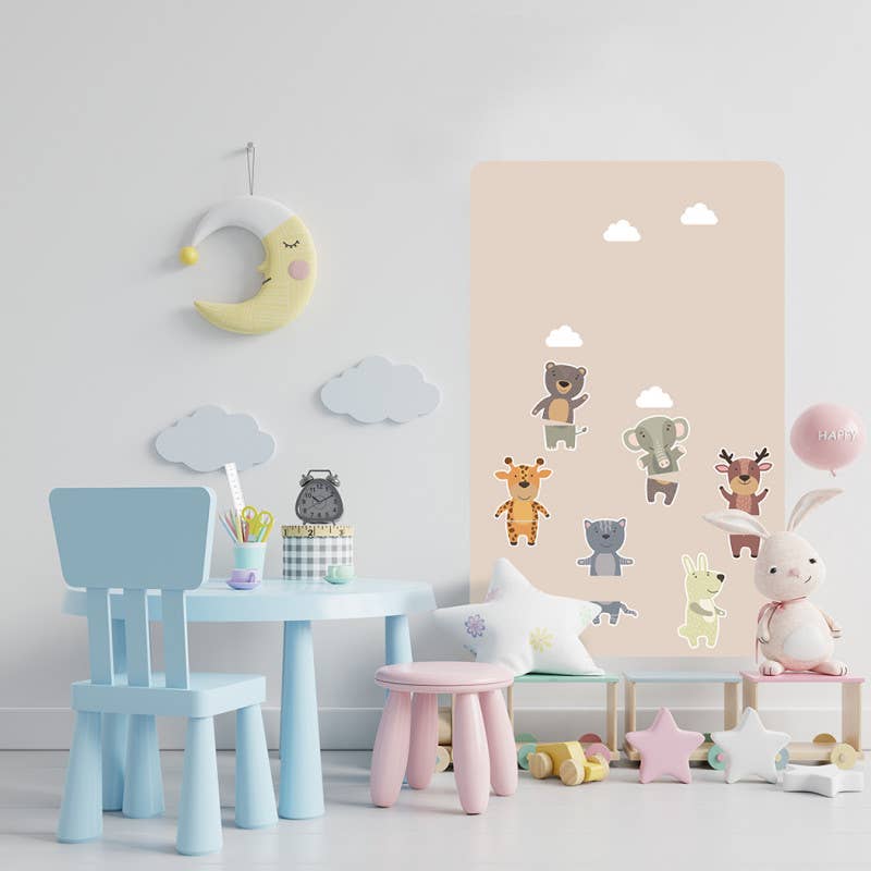 Rektangulær magnettavle – rosa/beige