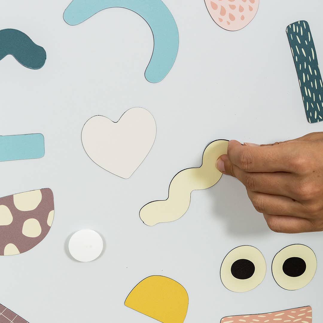 Rektangulær magnettavle – beige/grå