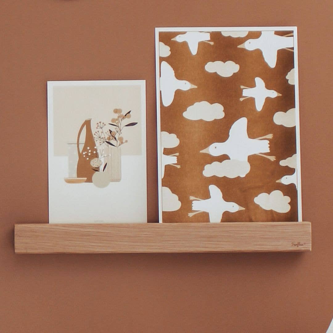 Magnetisk væghylde i træ – 30 cm