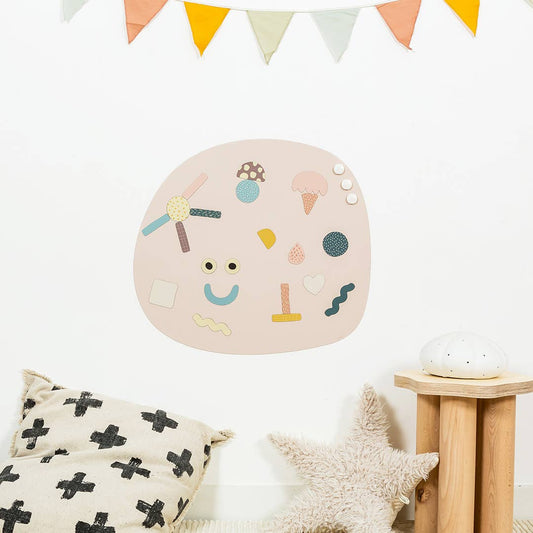 Farverig ovoid magnettavle