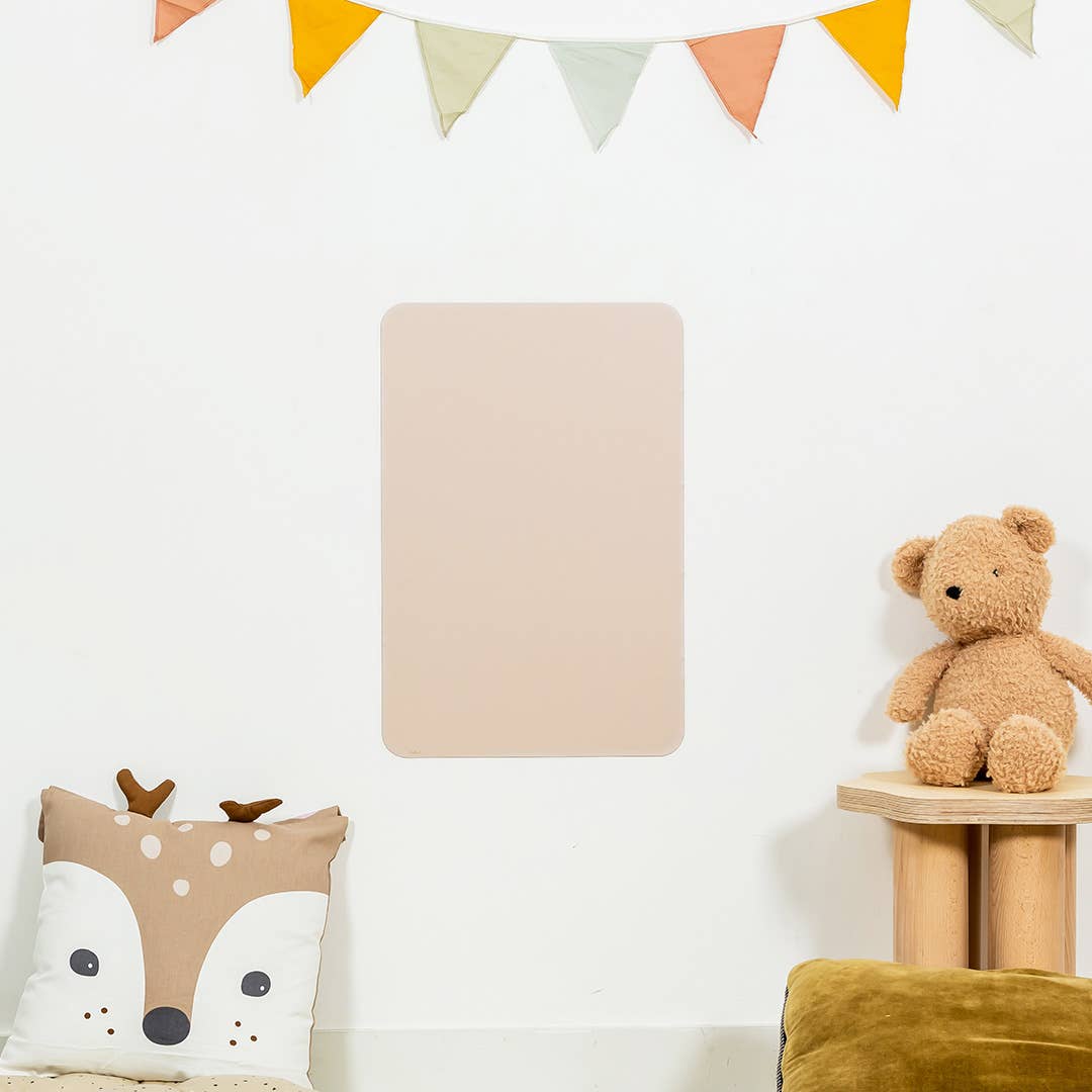 Rektangulær magnettavle – rosa/beige