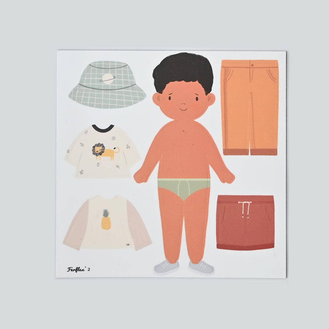 Magnetisk dukke – påklædningsfigur – dreng